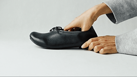 スリッポン バレエシューズ リボン 軽量 歩きやすい 痛くない