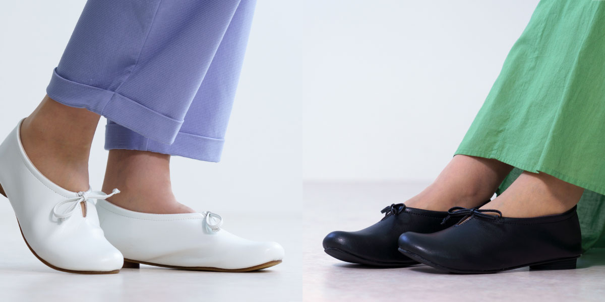 スリッポン バレエシューズ リボン 軽量 歩きやすい 痛くない