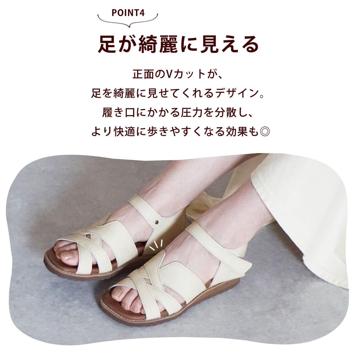 幅広特注】サンダル レディース 歩きやすい 痛くない ストラップ