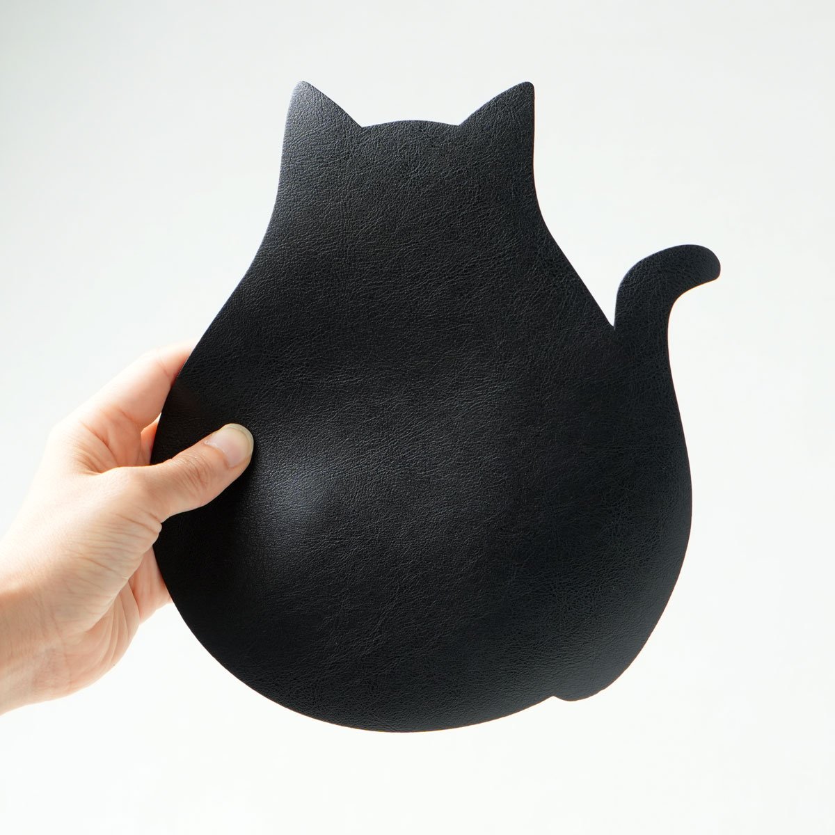 マウスパッド 猫 ねこ ネコ 可愛い アニマル コースター ランチョンマット おしゃれ かわいい 無地 シンプル ヴィーガンレザー 本革の構造を再現 日本製
