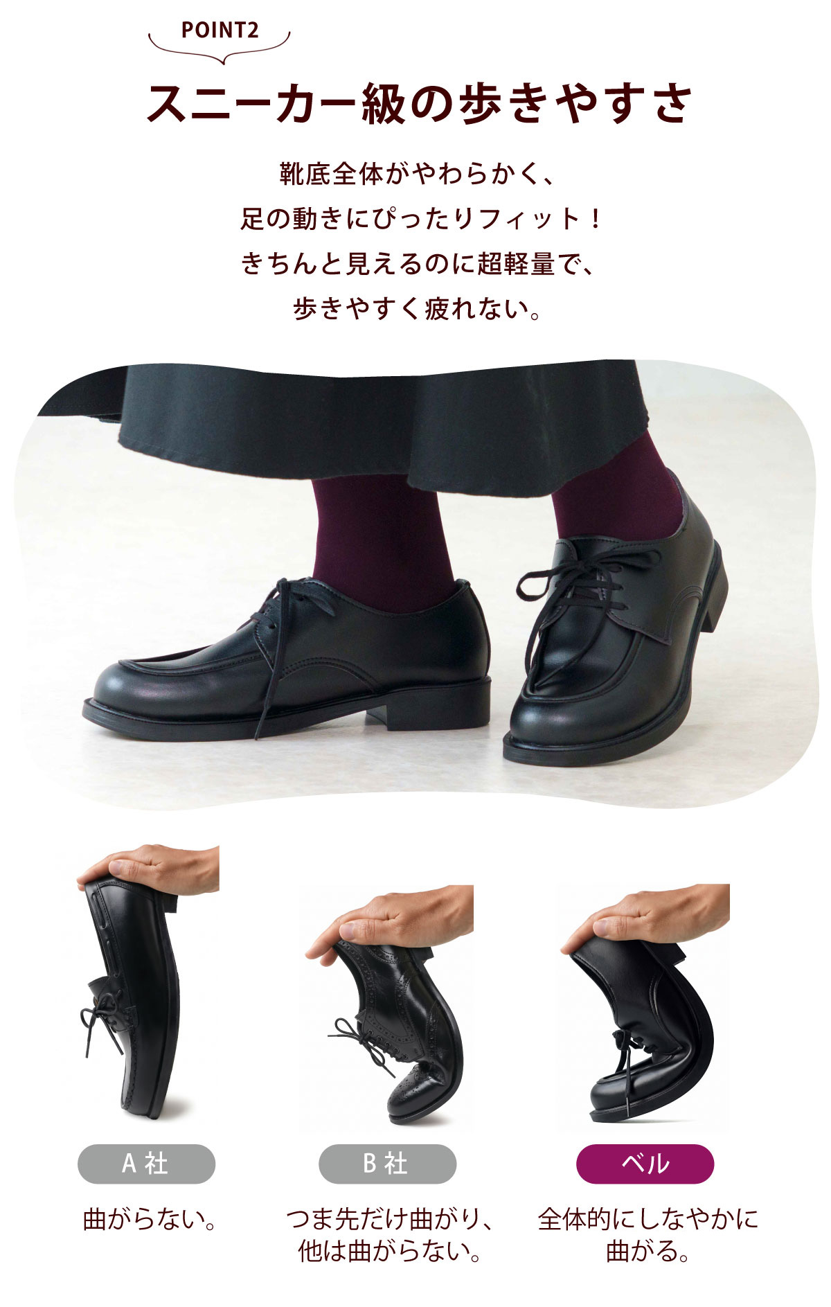 歩きやすい 疲れにくい 痛くない 日本製