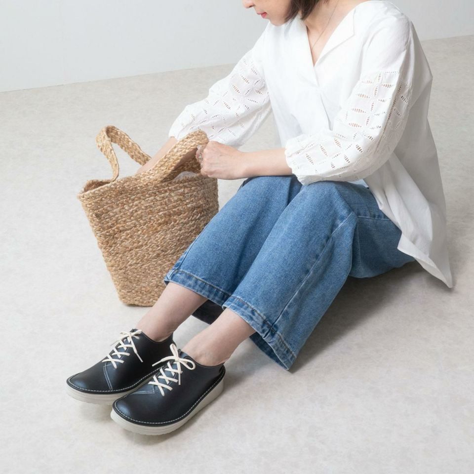 コンフォートシューズ レースアップシューズ スニーカー 紐靴 旅行 レディース 婦人靴 日本製 テニスCasual Comfort やさしい靴工房 Belle Sofa レディース 婦人向け靴